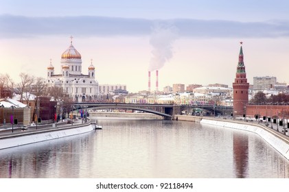 Winter Landscape Of City Of Moscow