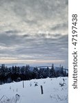 winter landscape with clouds