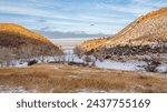 winter landscape of Colorado foothills - Horsetooth Mountain Open Space