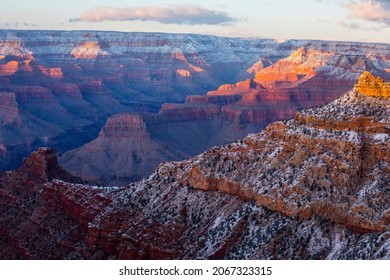 Winter Landscape In Grand Canyon National Park, United States Of America