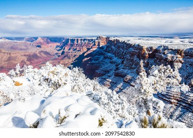 Winter Landscape In Grand Canyon National Park, United States Of America