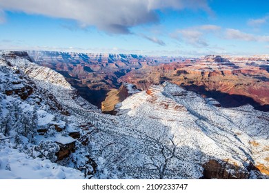 Winter Landscape In Grand Canyon National Park, United States Of America