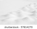 Winter landscape with hills covered with snow