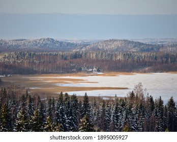 Winter Landscape In Lahti, Finland