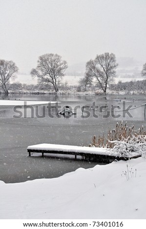 Similar – Image, Stock Photo quiet winter landscape