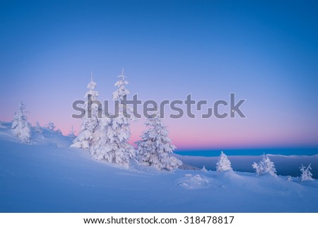 Similar – Image, Stock Photo Evening impression on the mountain