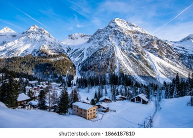 Winter Landscape In The Mountains - Arosa Switzerland - Shutterstock ID 1866187810