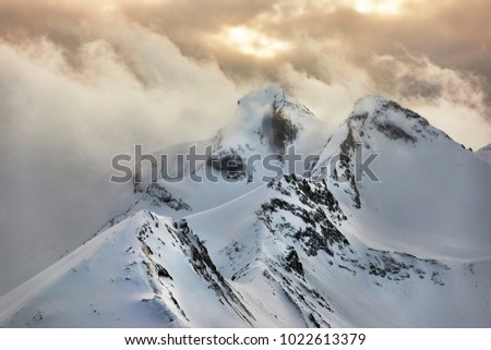 Similar – lonely mountain hut in the middle of nowhere II