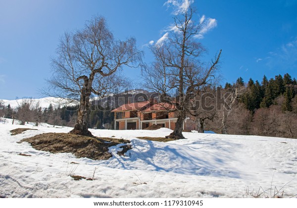 Winter Landscape Mountens Blue Sky Georgia Stock Photo Edit Now