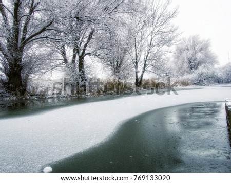 Image, Stock Photo quiet winter landscape