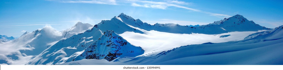 Winter landscape - Panorama of the mountains - Shutterstock ID 135994991