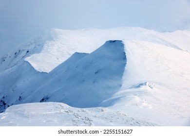 Winter landscape in Parang mountains, Romania, Europe
