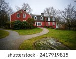 Winter landscape of Weir Farm National Historical Park in Ridgefield and Wilton, Connecticut, a renowned site for visual arts