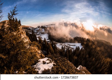 Winter Morning In Bucovina, Romania