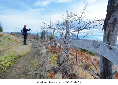 winter mountain hiking