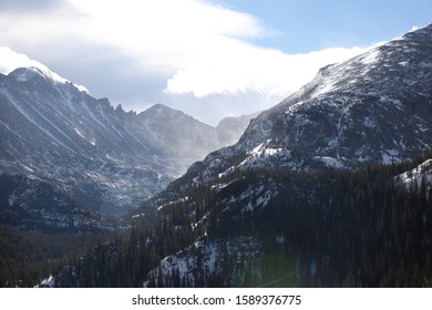 Winter Mountain Valley At Estes Park, CO