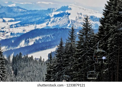 The winter and mountains