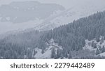 Winter Mountains Landscape Alps during Snowfall