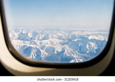 Winter Mountains From The Plane Window