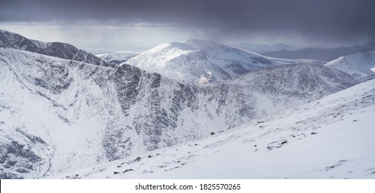 Winter In The Mountains Of Snowdonia National Park, Wales