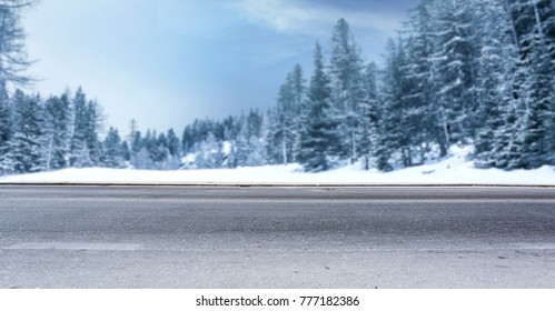 Winter orad background and free space for your decoration  - Powered by Shutterstock