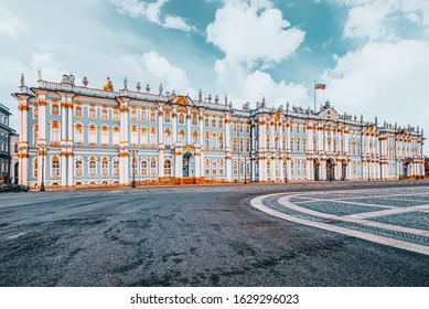 Winter Palace and Central  Square.  Saint Petersburg.  Russia. - Shutterstock ID 1629296023