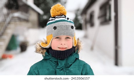 winter portrait of a cute boy - Powered by Shutterstock