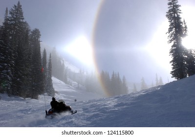 Winter Rainbow At Alta Ski Resort, Utah