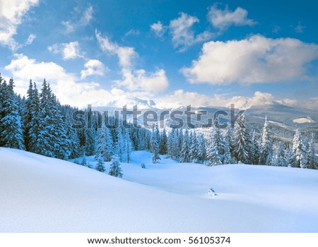 Similar – Foto Bild Schneepiste in den Allgäuer Alpen