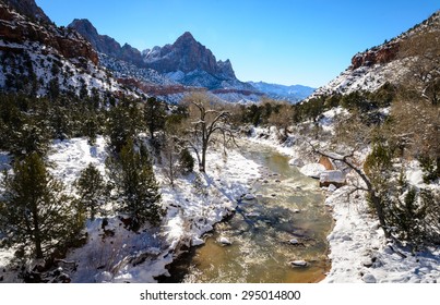 Winter River At Colorado Plateau Province