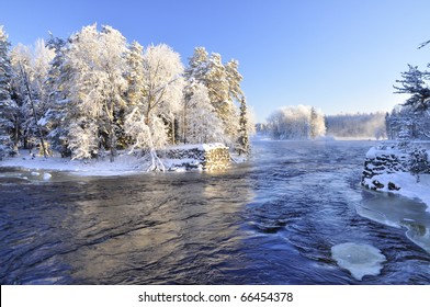 Winter River Landscape