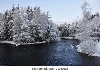 Winter River Landscape