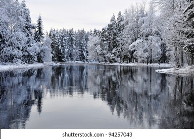 Winter River Landscape