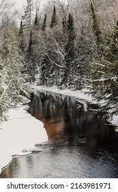 Winter River Scene From Arrowhead Park