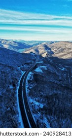 Winter road - Hemus motorway, Bulgaria