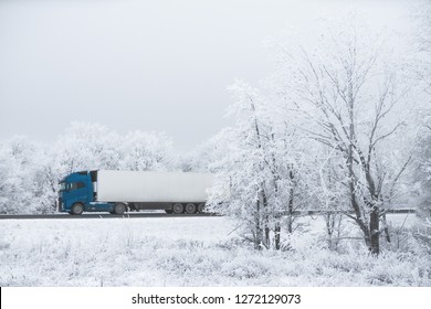 Winter Road Transportation Truck. 