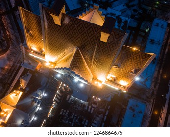 Winter rooftop view