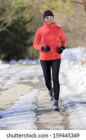 Winter Running, Exercise Woman. Healthy Lifestyle