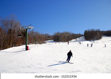 Winter Scene In New England, USA 