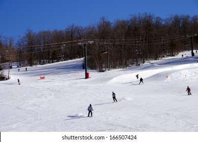 Winter Scene In New England, USA 