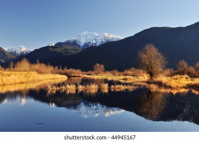 Winter Scene Of Pitt Lake In Maple Ridge