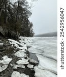 Winter scenery in Harpswell, Maine