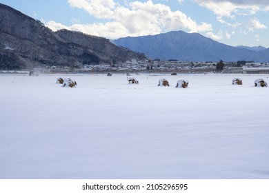 Winter scenery in the northern part of Japan