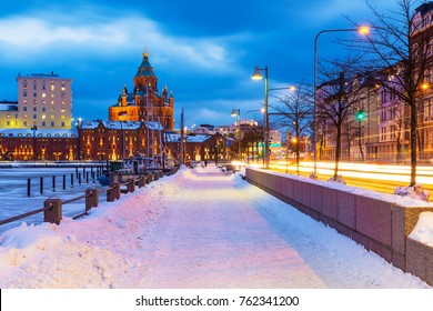 Winter scenery of the Old Town in Helsinki, Finland - Powered by Shutterstock