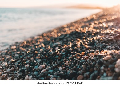 Winter Seascape At Sunset, Catanzaro Lido, Calabria, Italy