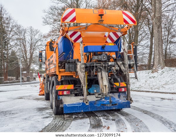 Winter service vehicle in\
Germany