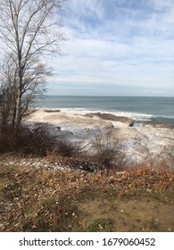 Winter Shot Of Lake Eerie During The Day