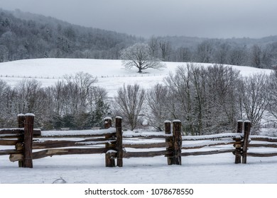 Winter Snow Off The Blue Ridge Parkway  North Carolina    