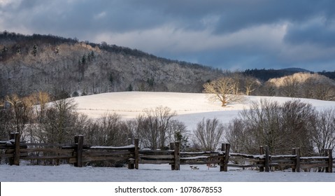 Winter Snow Off The Blue Ridge Parkway  North Carolina    