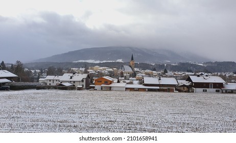 Winter Snow On A Bavarian Town